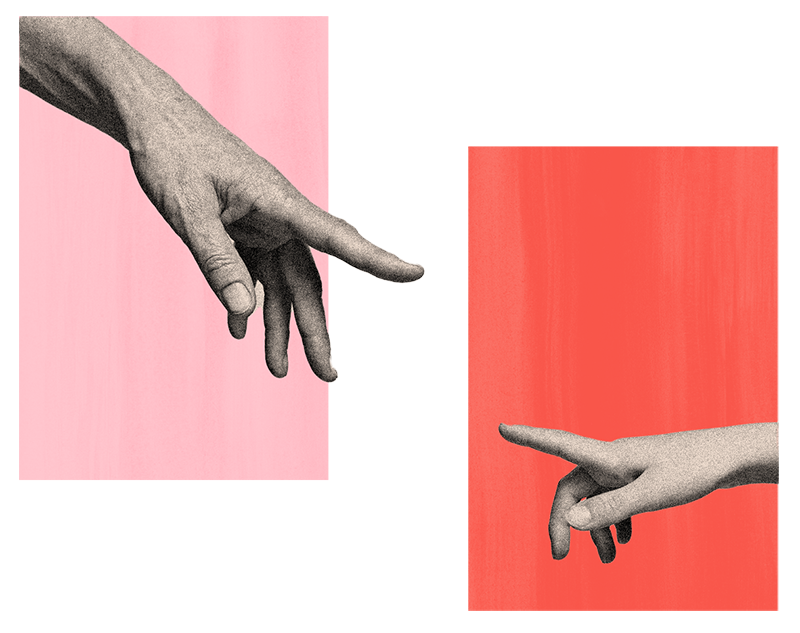 Hands touching